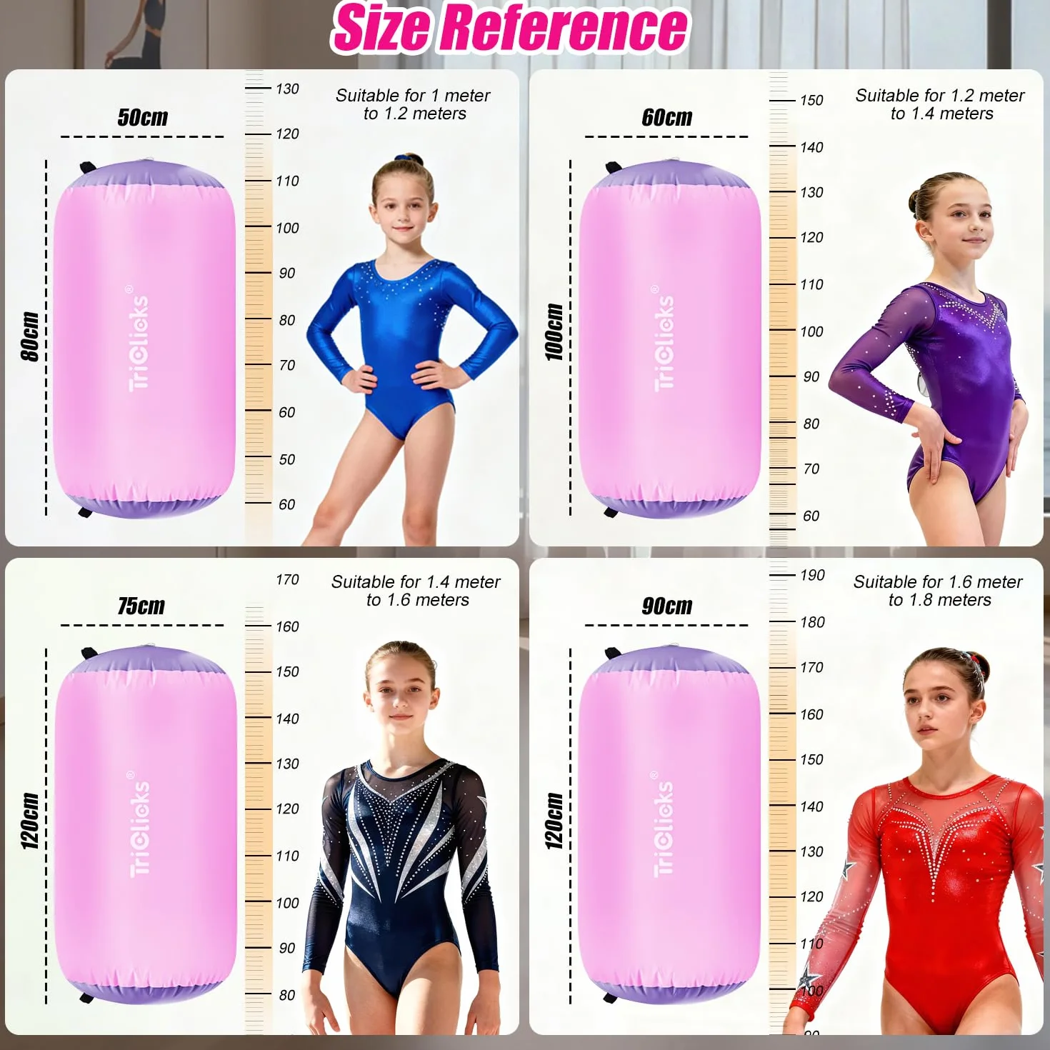 Tappetino da ginnastica gonfiabile, per ginnastica, yoga, allenamento e cheerleader, per uso domestico