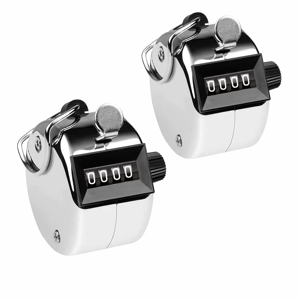 Contatori di Conteggio 4 Digit Manuali 2 PCS Contapersone Lap Tracker Clicker