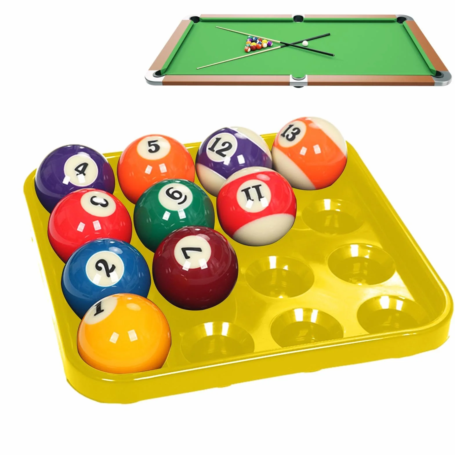Vassoio per palline da biliardo in ABS 16 palline