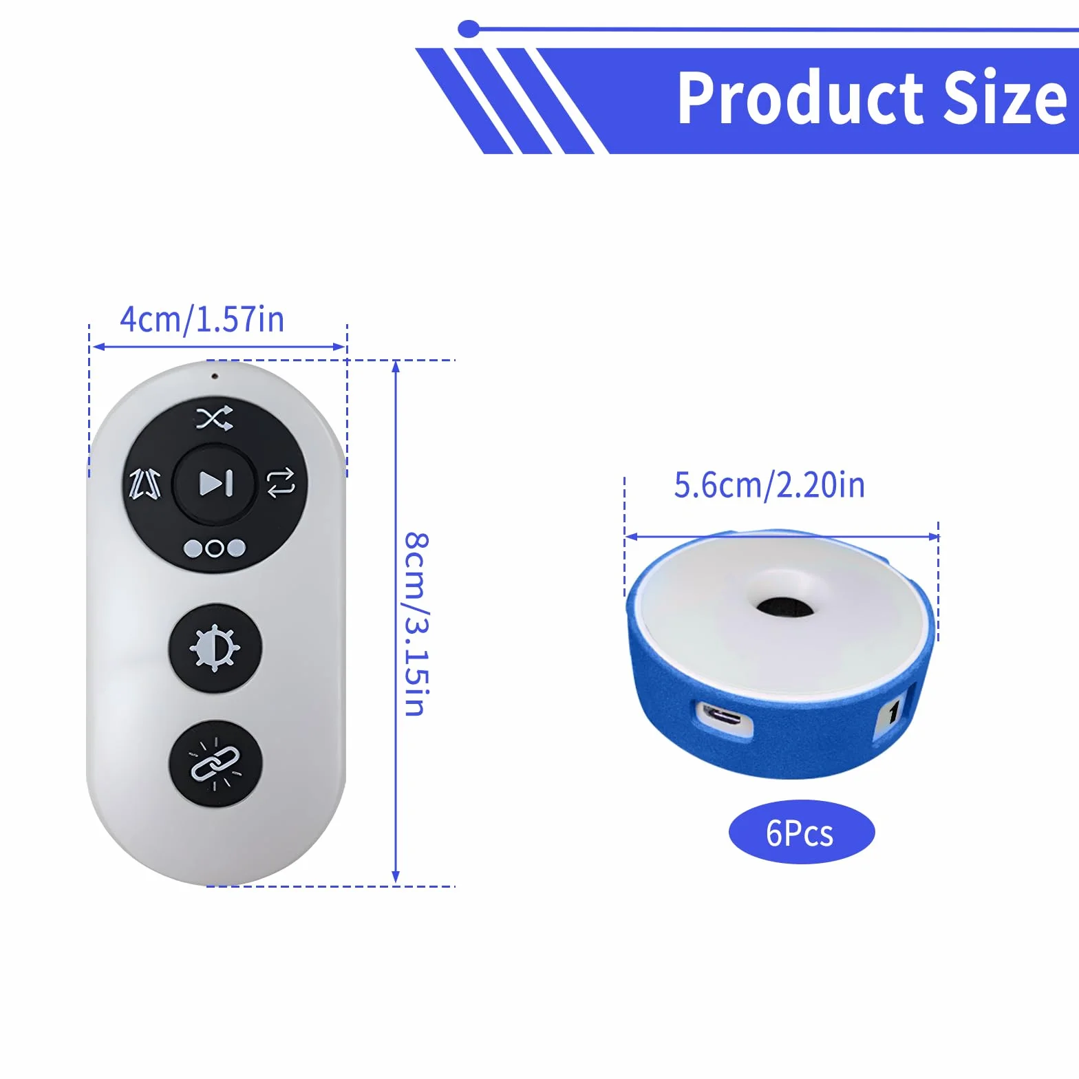 Luci per allenamento di reazione 6 pezzi 4 modalità kit con ricarica USB