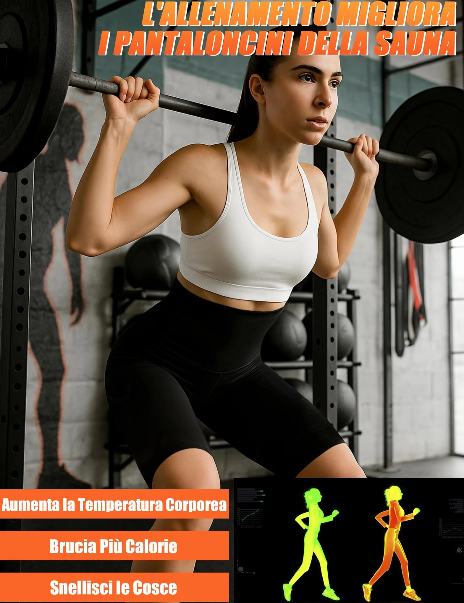 Kiiwah Leggings Dimagranti Effetto Sauna Donna con Tasca per Sport Yoga Fitness