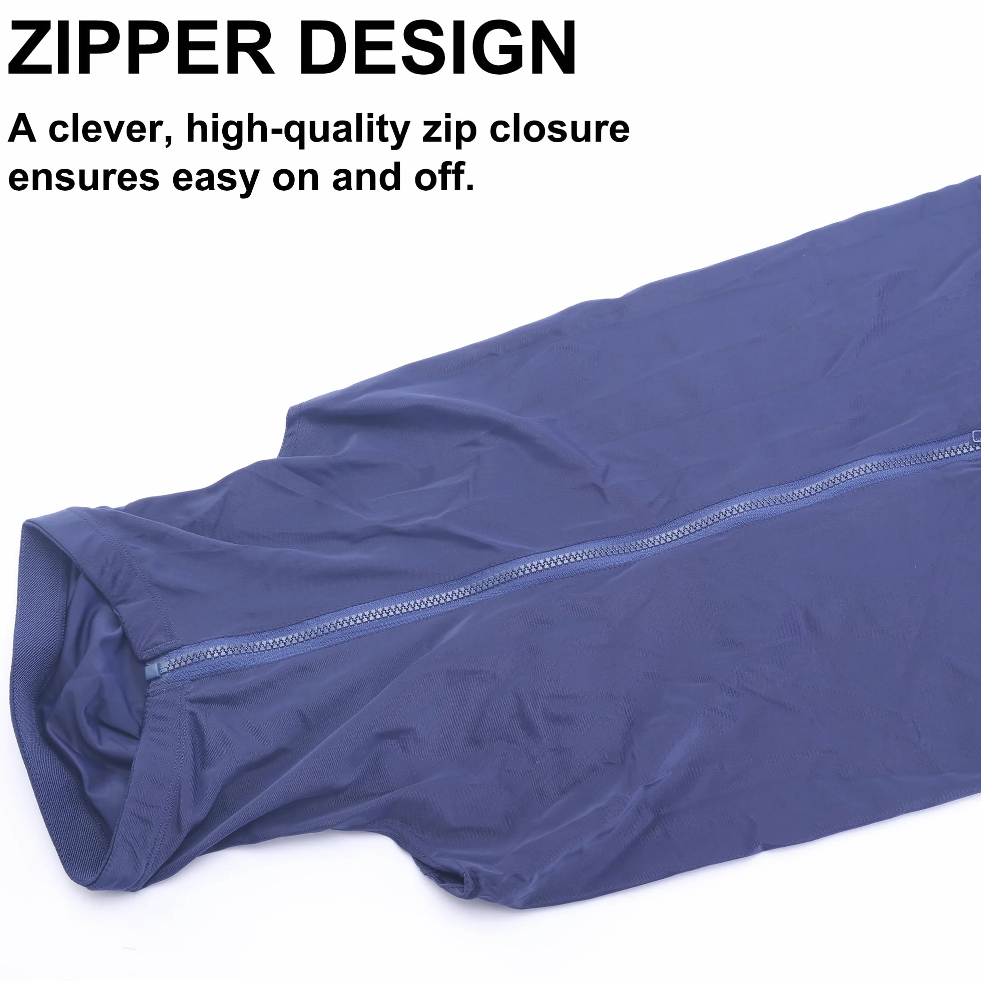 Leberna Hood cavallo lycra elasticizzata con zip - copertura del collo pieno volto XL Blu marino