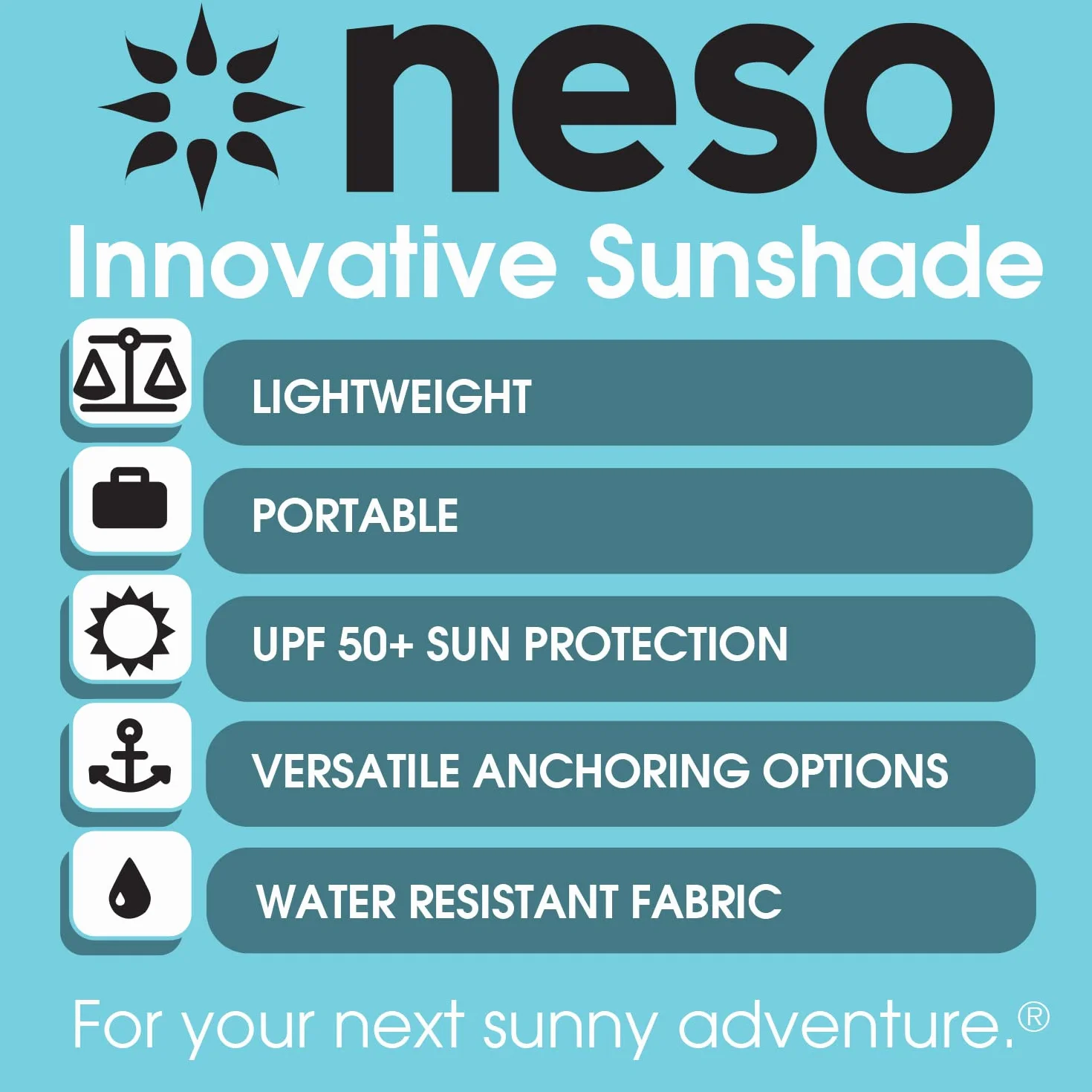 Neso Tenda Grande della Spiaggia Tents, Alta 2,1 Metri, 2,7 m (9 Piedi) x 2,7 m (9 Piedi), Angoli rinforzati e Tasca più Fresca (Color)
