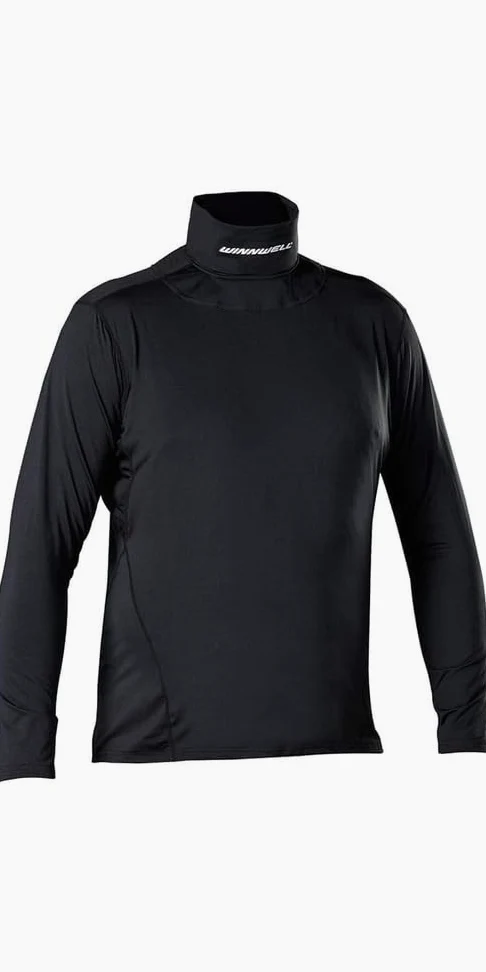 Winnwell Hockey Neck Guard Shirt – Maglia resistente al taglio, ideale per hockey su ghiaccio e portiere di hockey, nero, XL