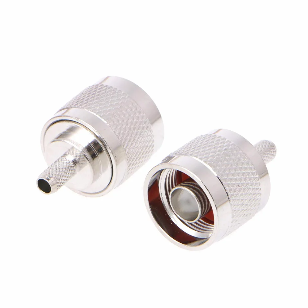 N Spina Maschio Crimpare RG58 RG142 LMR195 RG400 Cavo coassiale Connettore Dritto 10Pcs