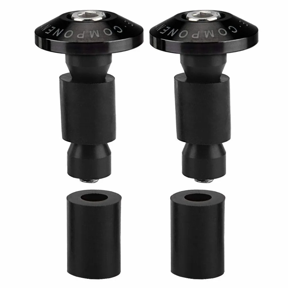 Tappi scorrevoli KIMISS Universal 1Pair per barre per moto per la maggior parte delle motociclette con manubrio diametro 22 mm (7/8 pollici). (Nero)