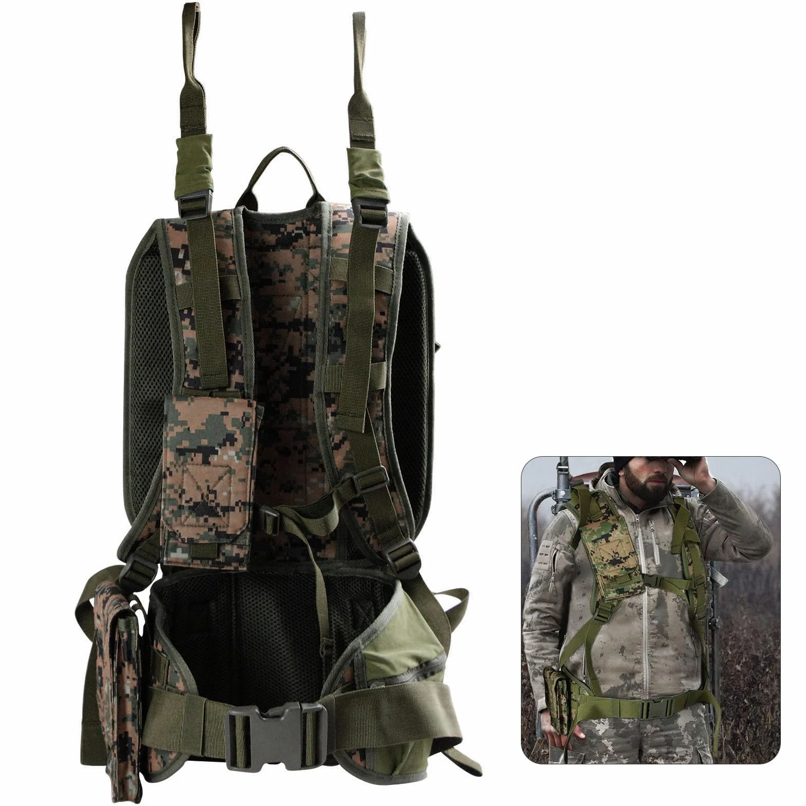Zaino per Supporto per Albero in Tessuto Oxford 2 in 1 Leggero