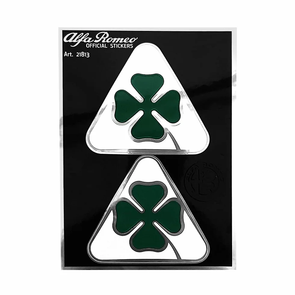 Alfa Romeo Adesivi Ufficiali 2 Quadrifoglio Verde 94 x 131 mm