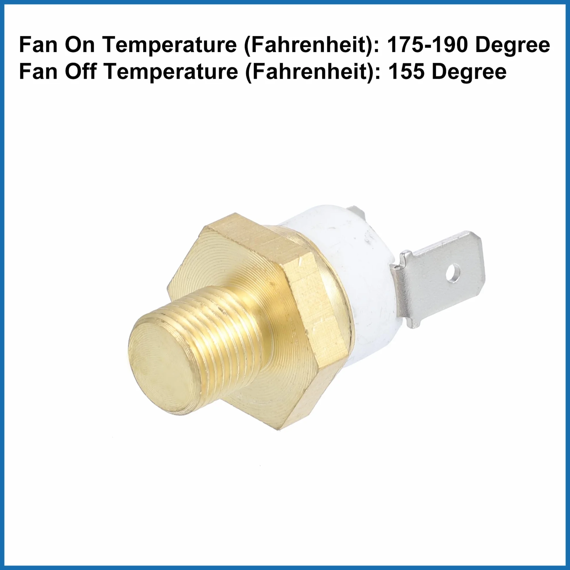 ABSOPRO Auto Radiatore Sensore Interruttore 1/8'' NPT 190 Grado On 175 Grado Off