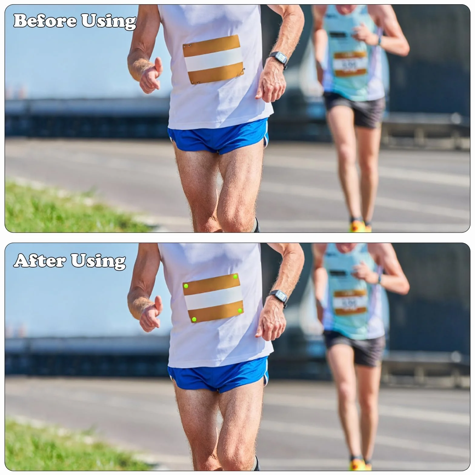 Fermagli per pettorali da corsa maratona, portanumero, magneti, fibbia, bianco nero, 12 pezzi