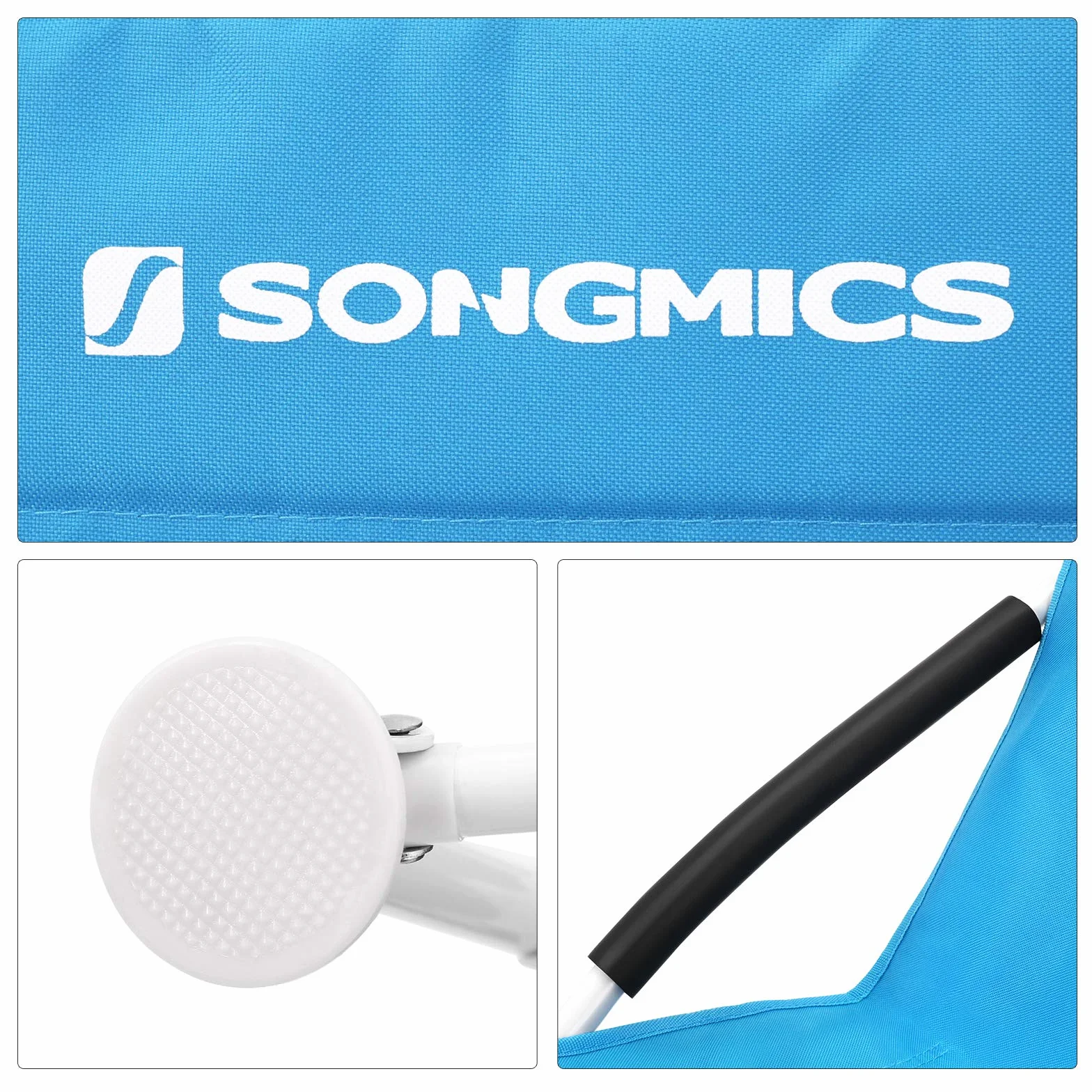 SONGMICS Sedia Spiaggina Pieghevole Portatile Sdraio da Campeggio Spiaggia con Borsa