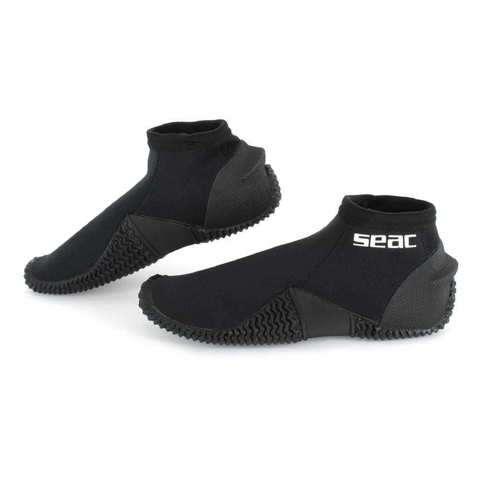 Seac Tropic, Calzari da Subacquea in Neoprene 2 mm con Suola Rigida e Protezioni su Tallone