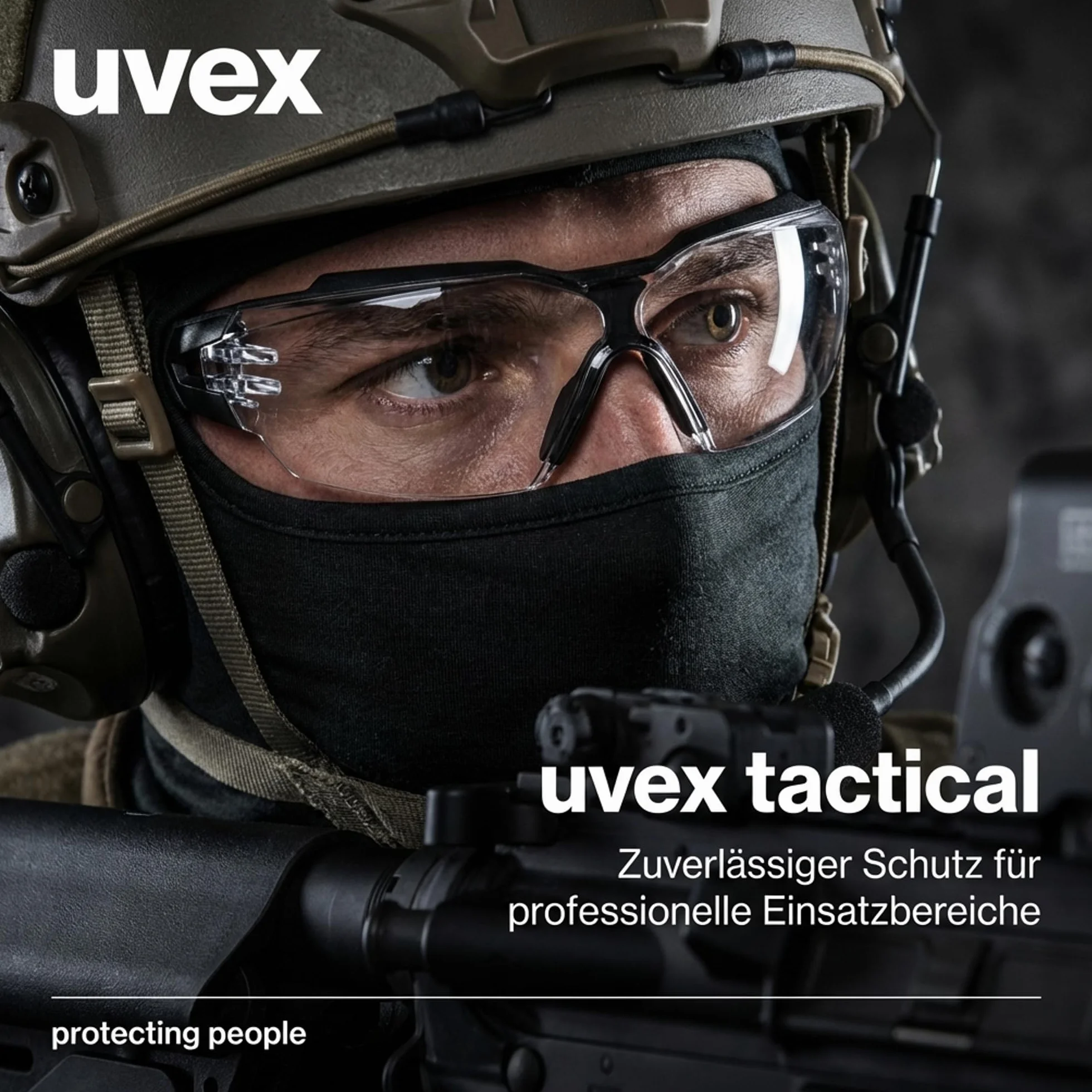 Uvex pheos Cx2 Occhiali tattici per tiro sportivo anti-appannamento antigraffio telaio Soft Seal lenti incolore STANAG 2920/4296