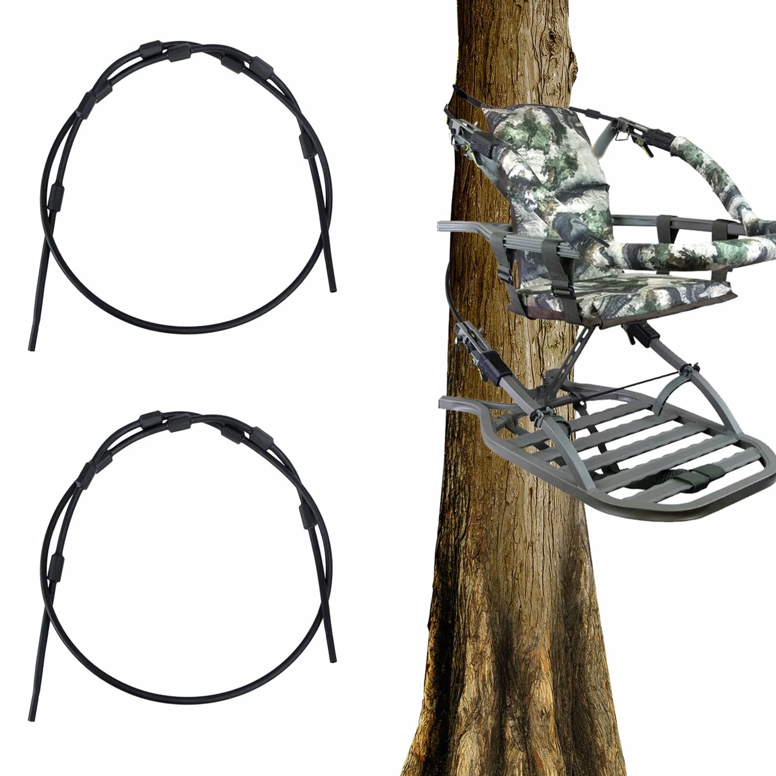 Fdit Cavi Treestand in Acciaio Inossidabile da 65 Pollici per Caccia