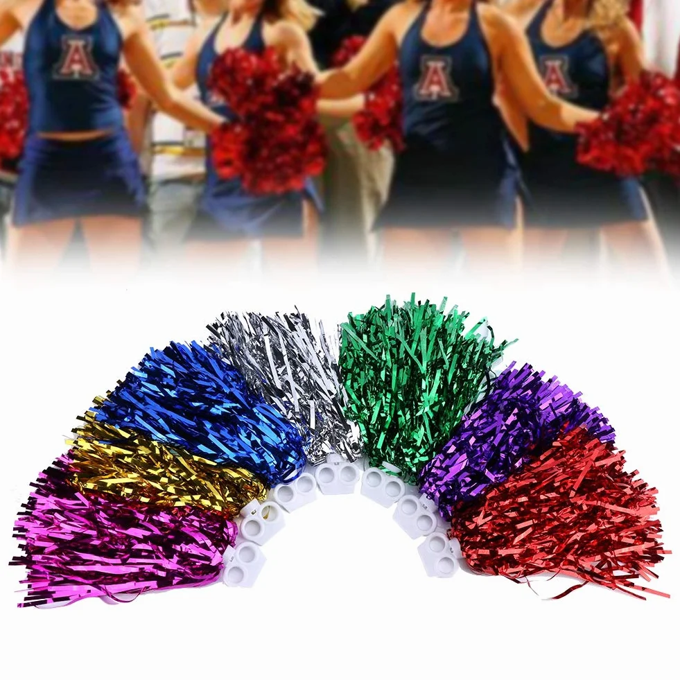 Cheerleading Poms, 6 pz Pom Pom per Feste Sportive Viola