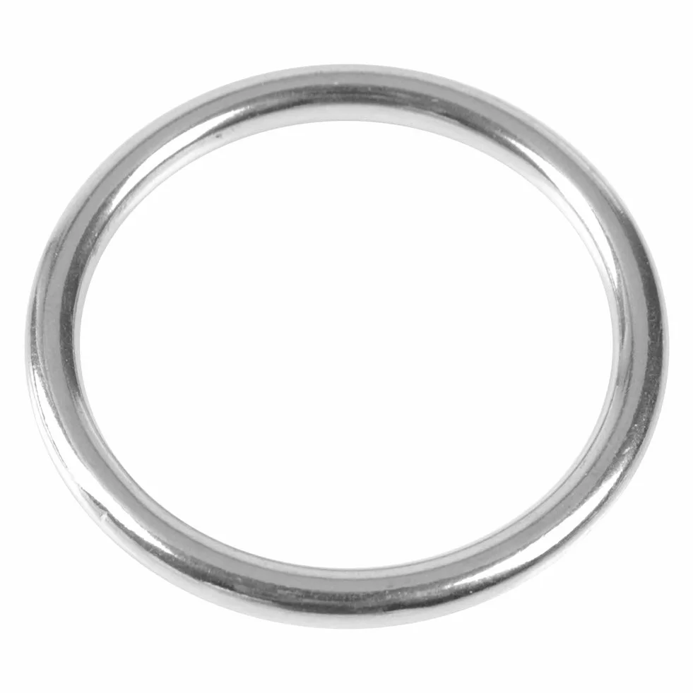 Anello in acciaio inossidabile saldato lucido O Ring per guinzaglio cane cintura campeggio