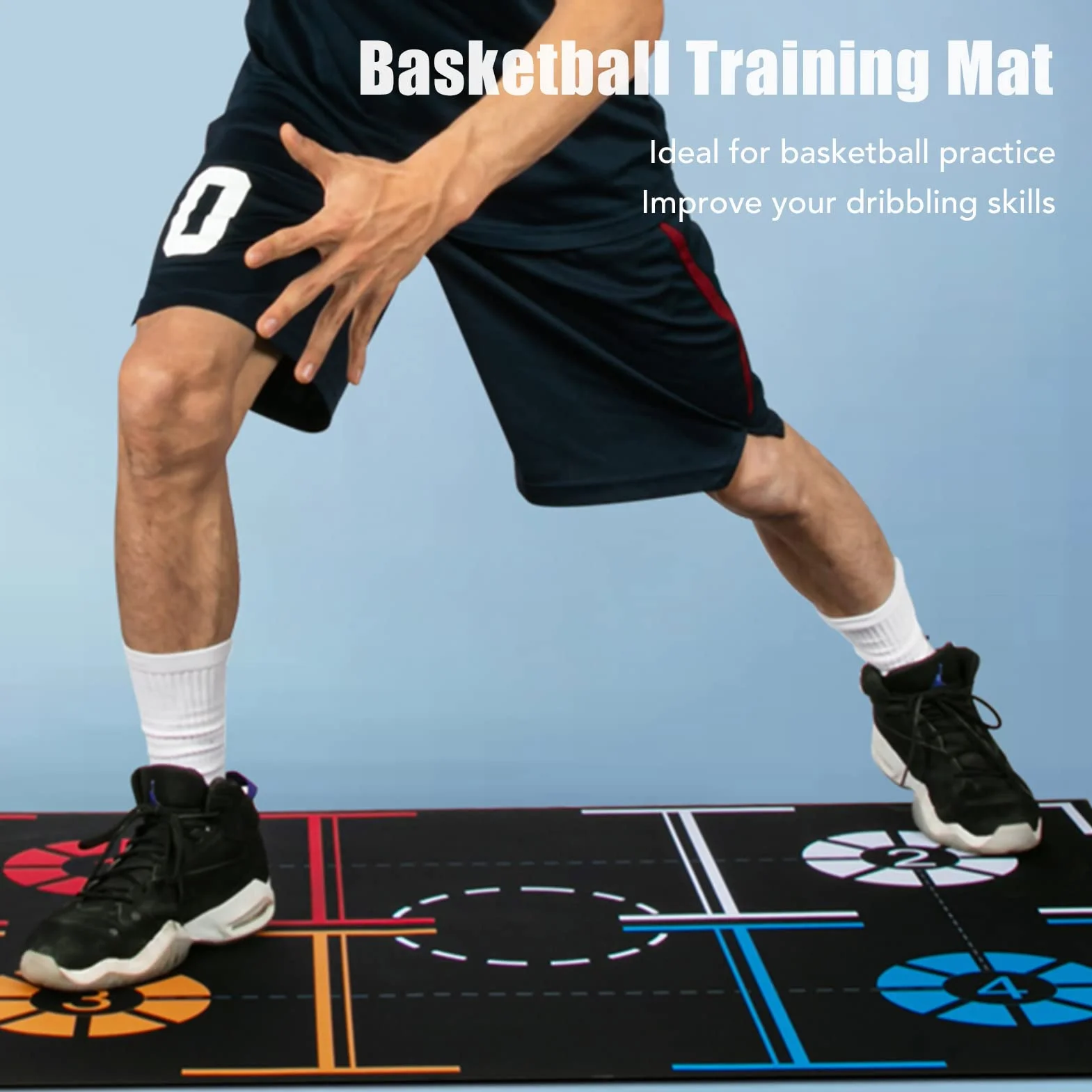 Tappetino da Allenamento per Basket Antiscivolo 76x106,7x0,2 Cm