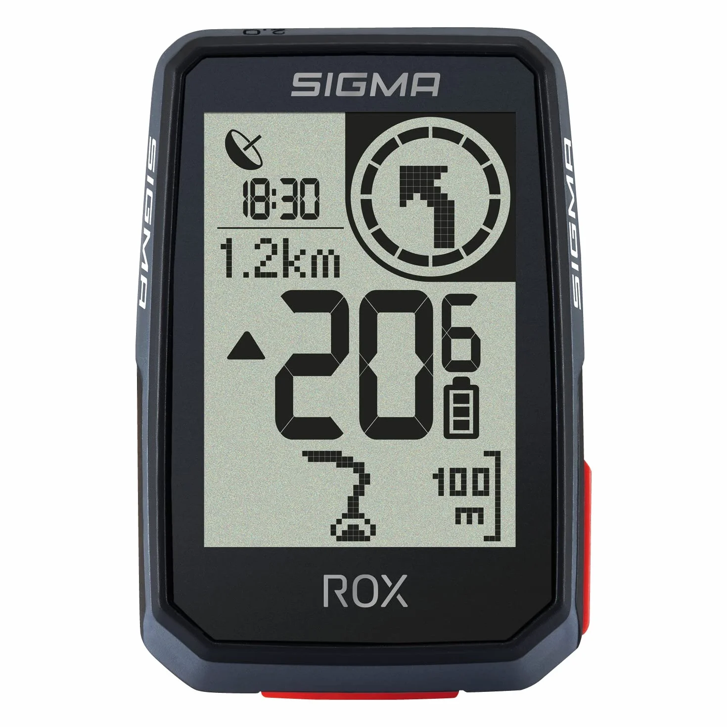 SIGMA ROX 2.0 Nero Top Mount Set Ciclocomputer senza fili con navigatore GPS e OVERCLAMP