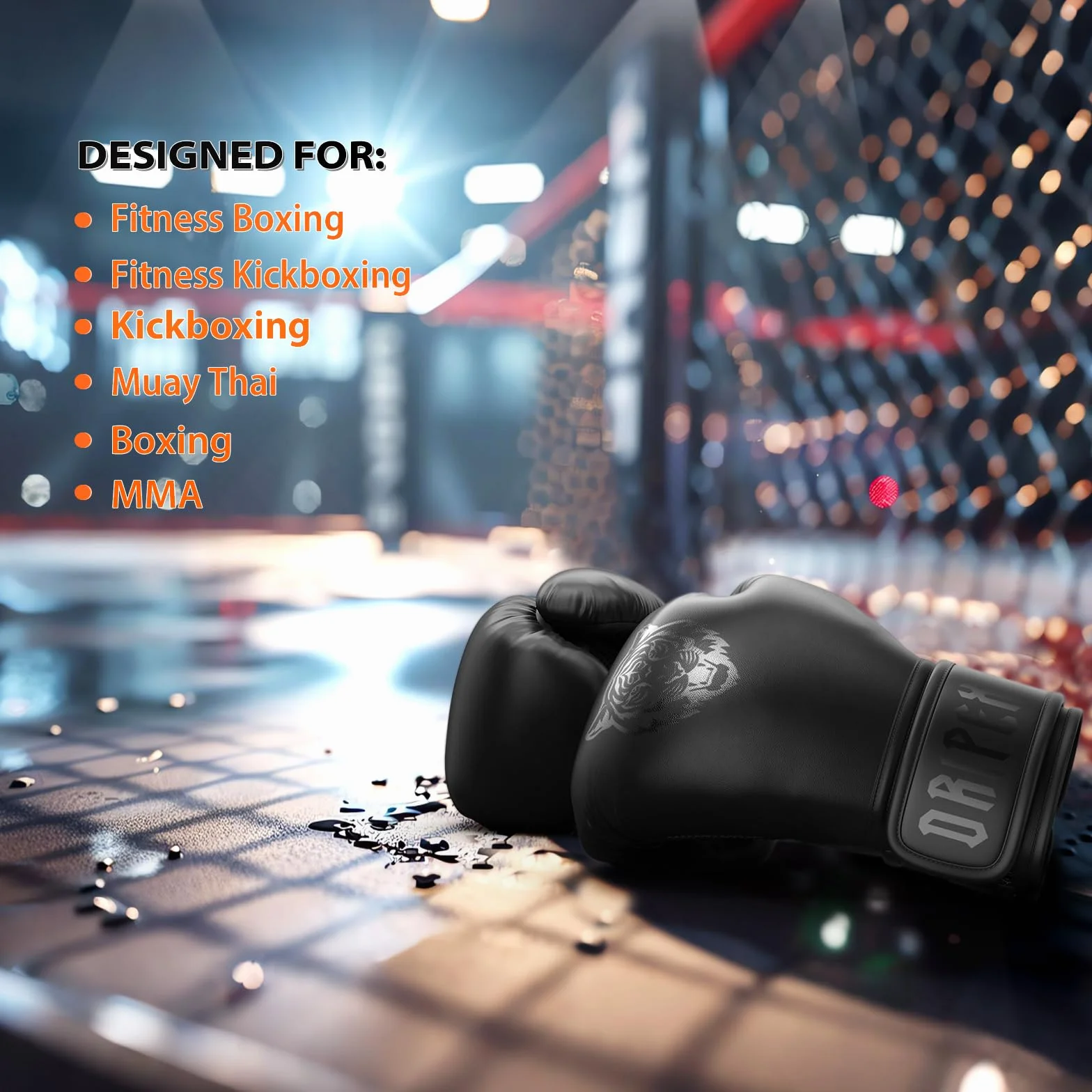 Dripex Guantoni da Boxe in Pelle PU 8oz 10oz 12oz 14oz 16oz per Allenamento Muay Thai MMA