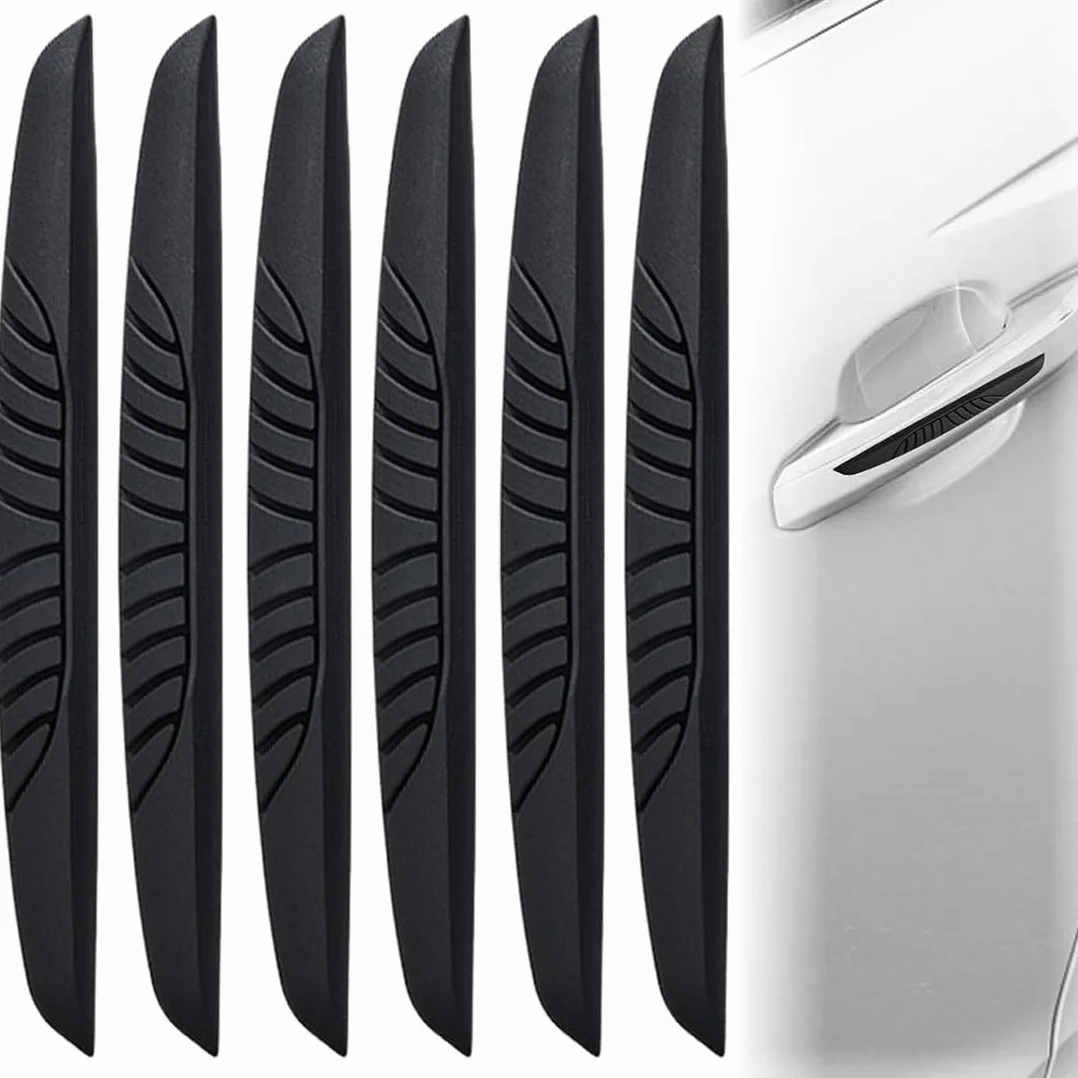Confezione Da 6 Paracolpi Portiere Auto In Gomma Di Alta Qualità Nero Standard