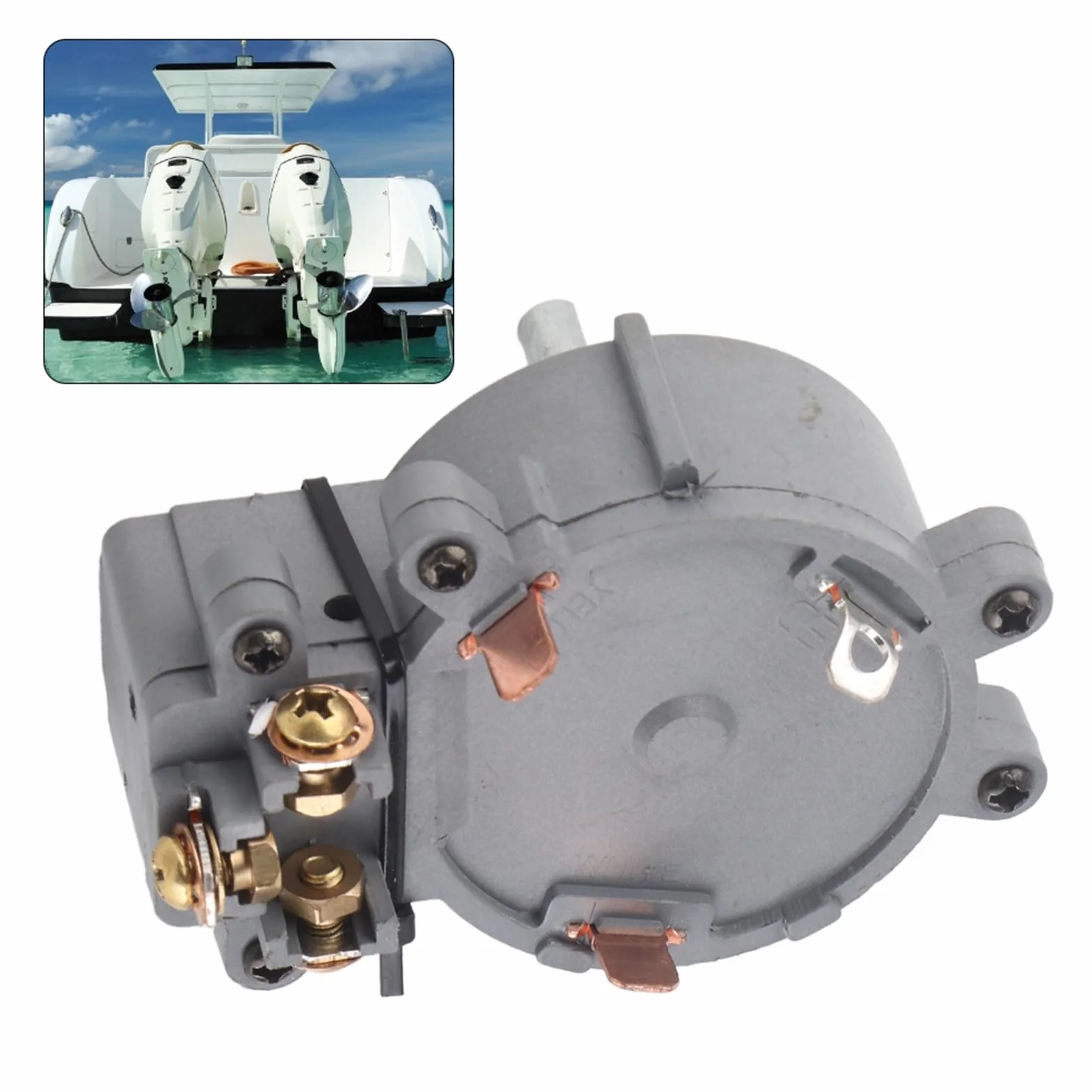 KIMISS Interruttore del Motore per Pesca alla Traina 12V24V Plastica Rame