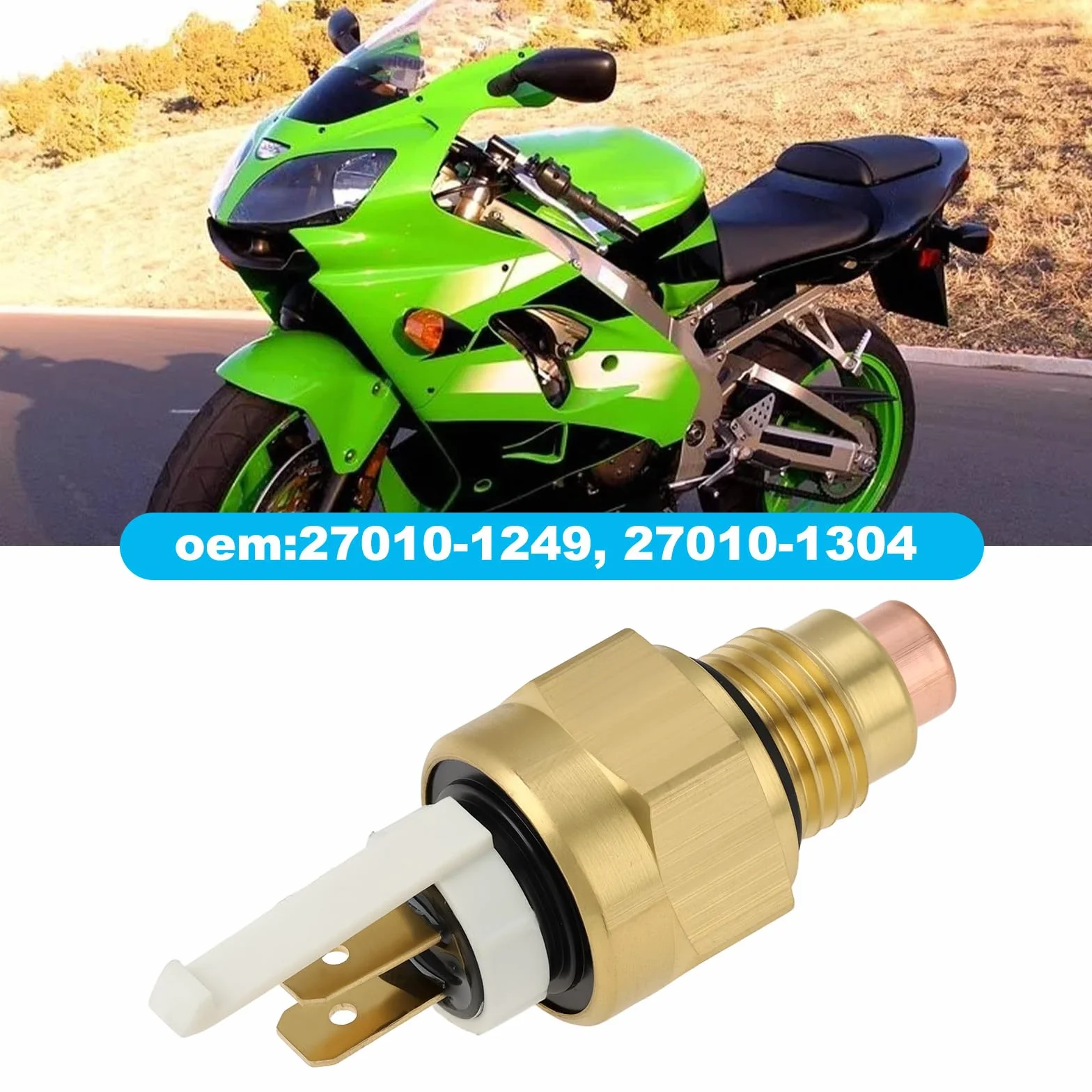 Termostatyczny Interruttore Ventola Radiatore Kawasaki ZX900 Ninja ZX-9R KLE500 27010-1249