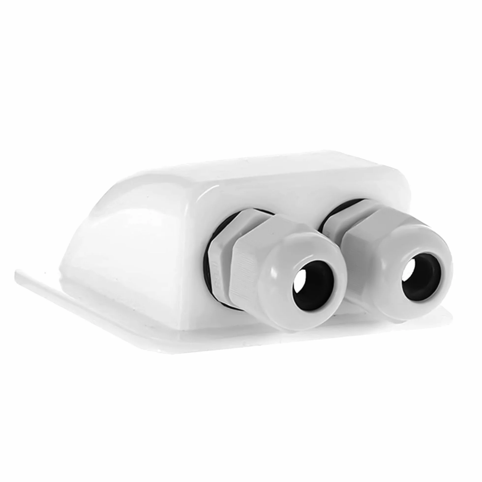 Offgridtec Pssacavo per tetto a 2 moduli, Bianco, per camper caravan barca solare, passacavo ABS, 1 pezzi, 006420, 2 vie/bianco/chiaro