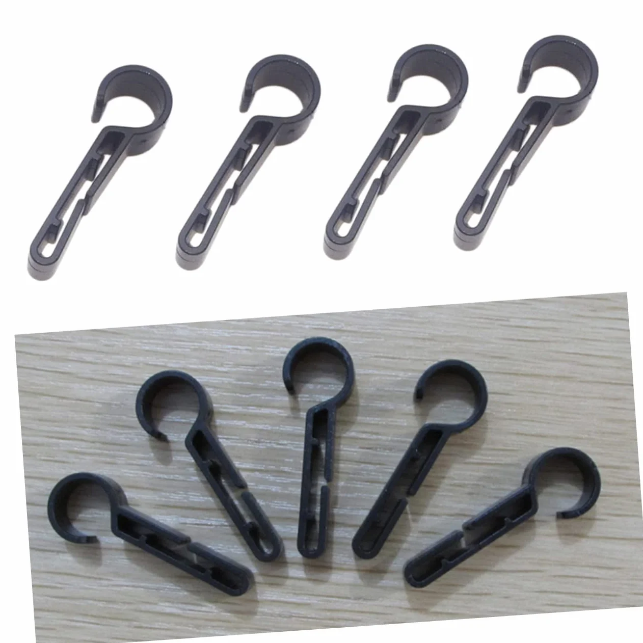 CLISPEED Set Di Fissaggio Per Luci Per Casco Nere Fermagli