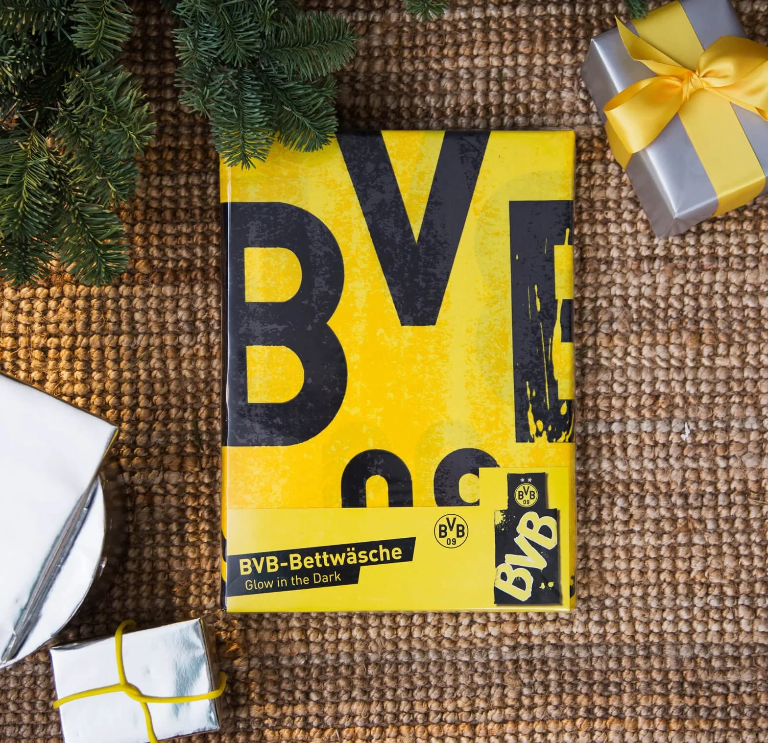Borussia Dortmund BVB-Bettwäsche Glow in The Dark 135x200cm