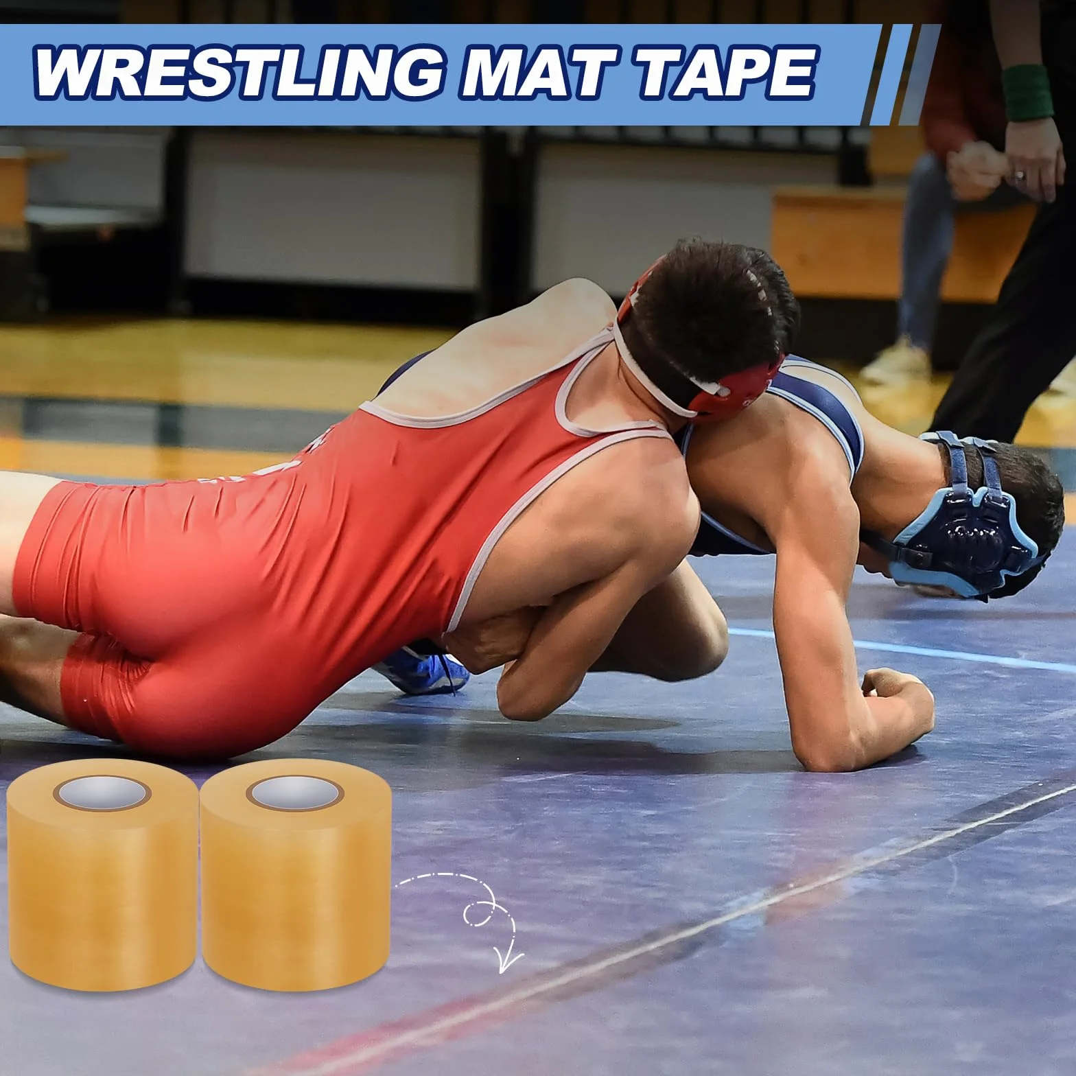Pangda 2 nastri per tappetino da wrestling PVC 7 o 10 cm per palestra