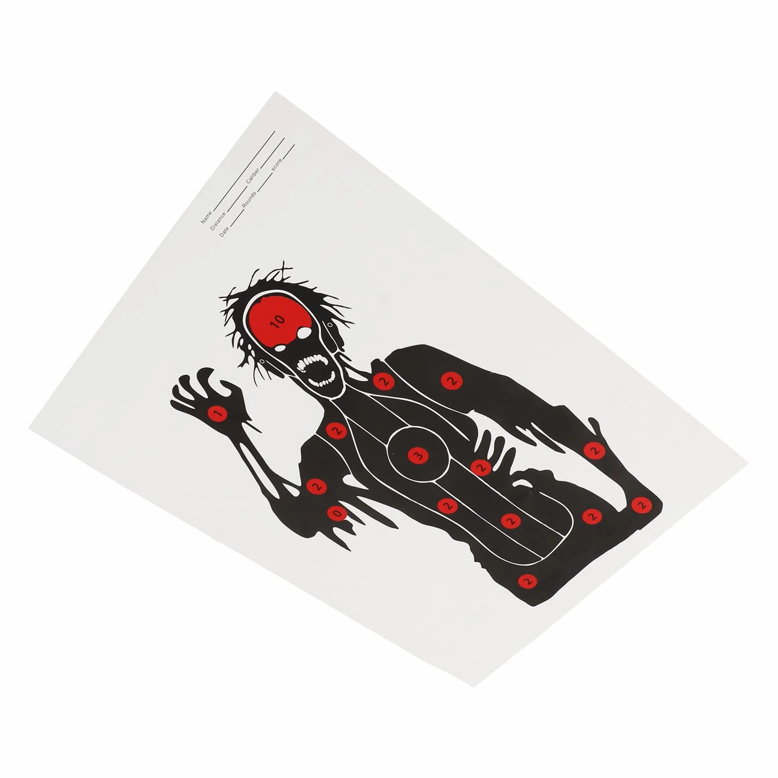 Carta Obiettivi di Tiro 10 Pezzi Teschio Zombie 45x32cm per Tiro con Frecce Caccia