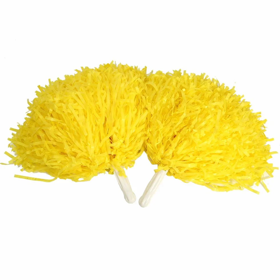 Pom Pom Cheerleader 2 Pezzi Pompon Colorati per Ragazze 8 Colori Giallo