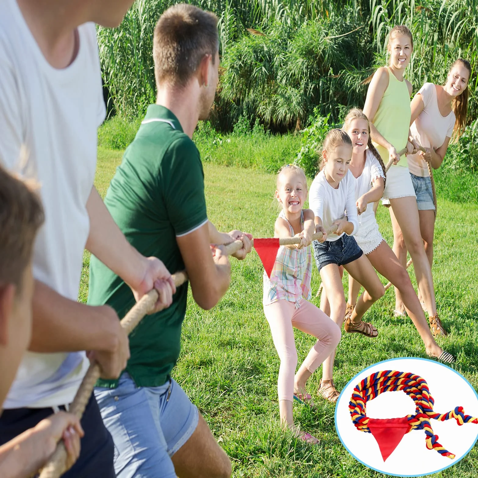 Tug of War Rope Sports Day Kit for Kids Adults Outdoor Garden Games