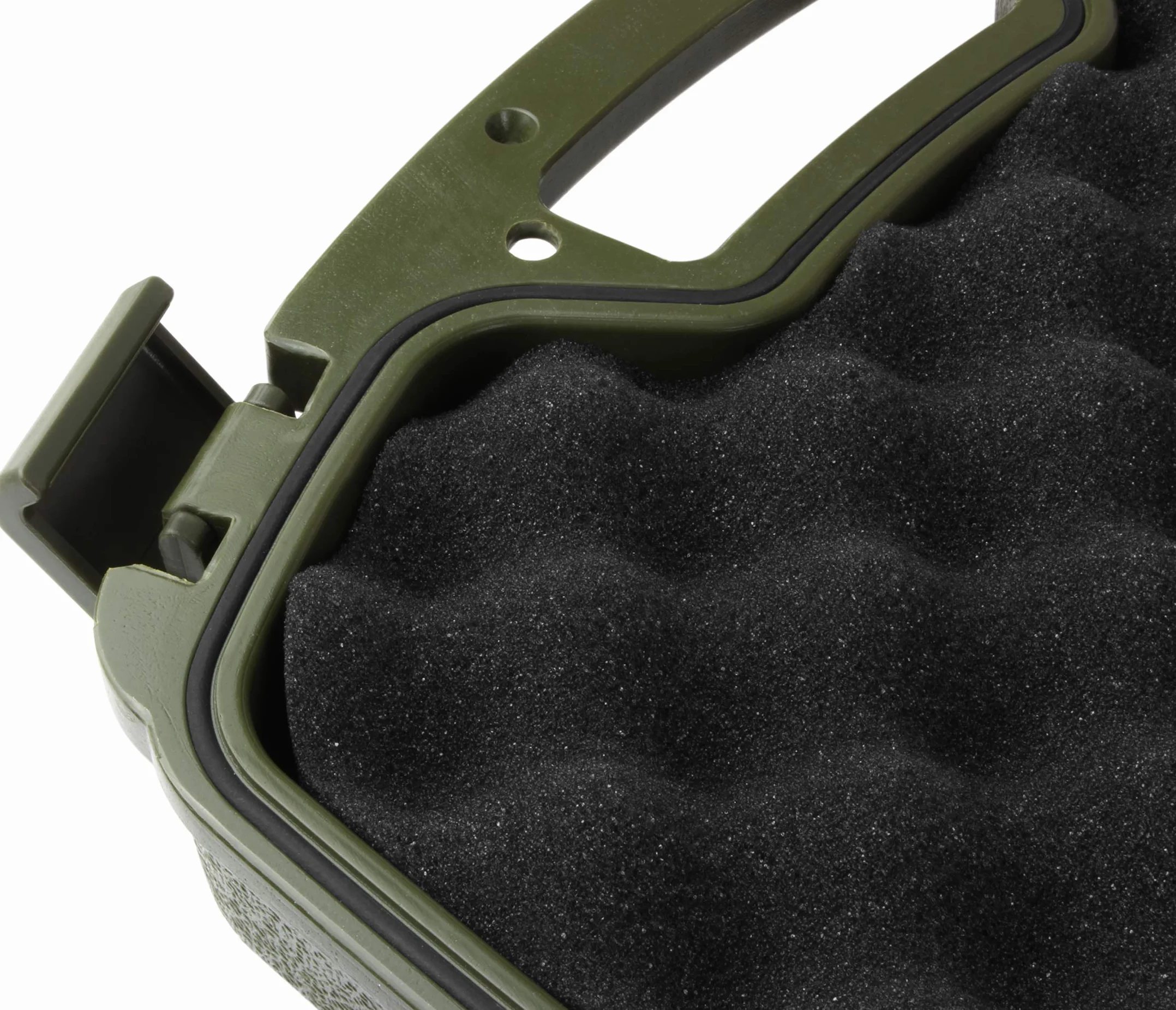 Valigetta per pistole di grandi dimensioni con inserto in schiuma gommata, verde oliva