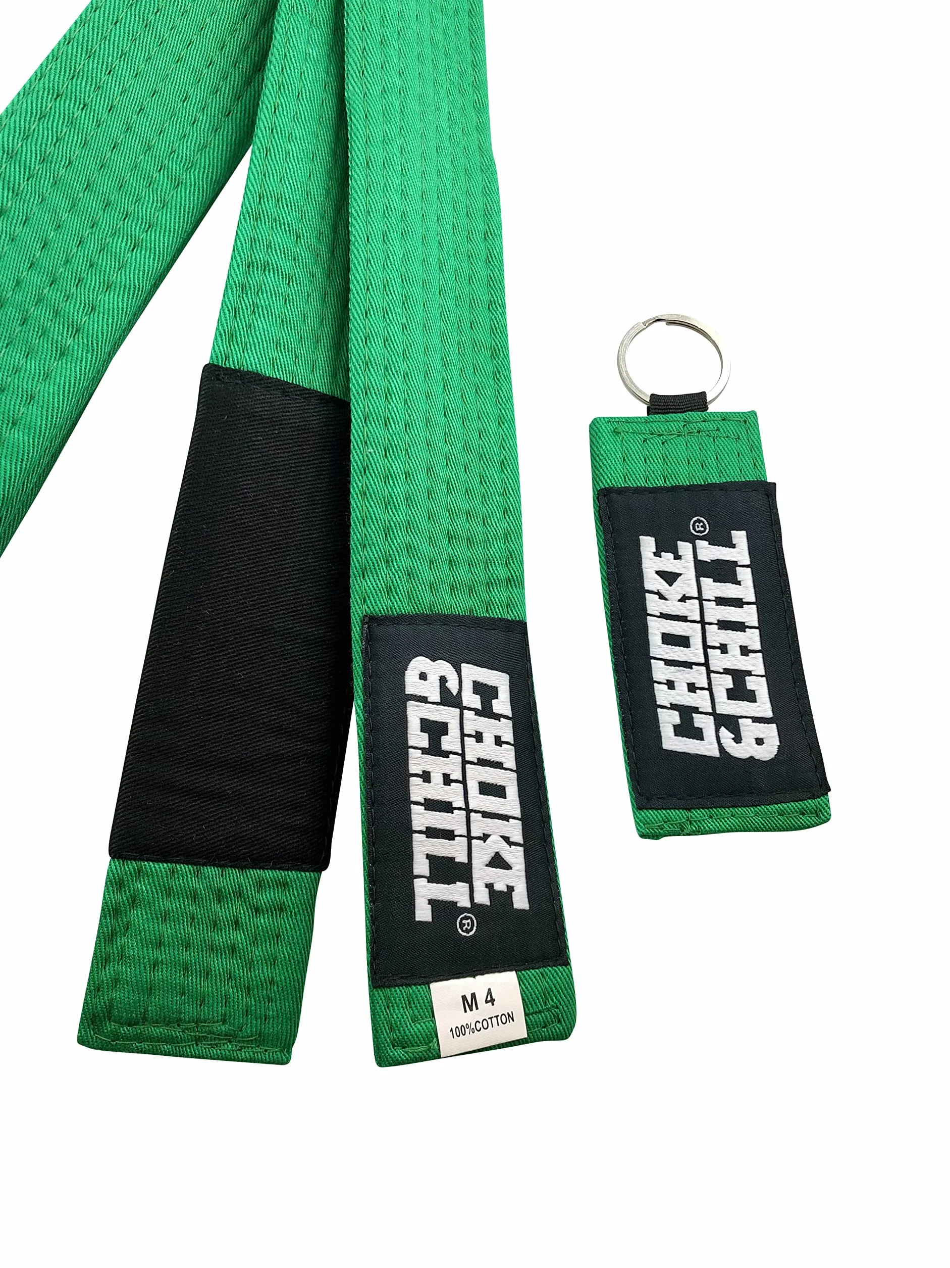 Choke&Chill BJJ Brazilian Jiu-Jitsu Belt Cintura con Portachiavi Adulto Bambini