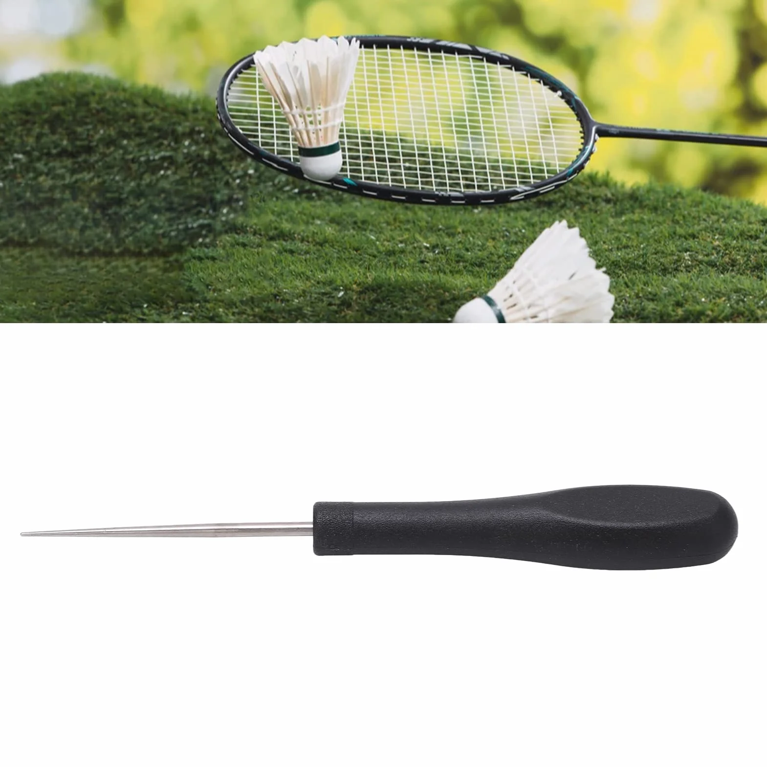 Tiiyee Strumento per Incordare Racchette da Tennis,Punteruolo Incordatrice Pinza Attrezzi Badminton Acciaio