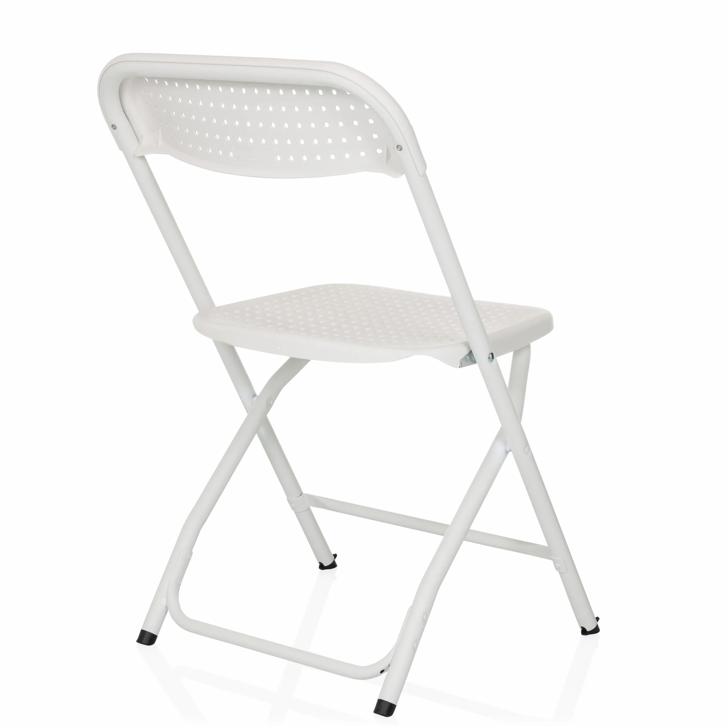 Sedia Pieghevole TUDELA XXL PRO W, Bianca, 250 kg, Plastica, Ideale per Esterno