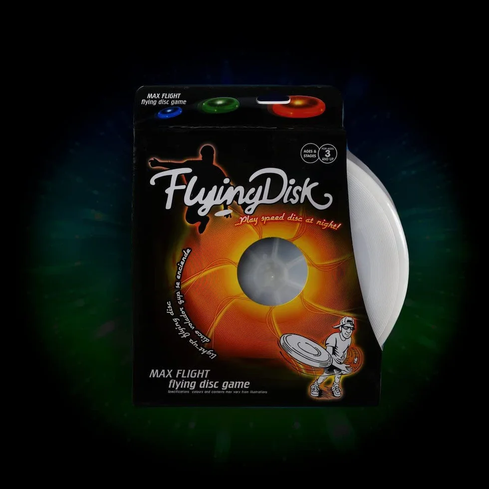 Glowhouse Lampeggiante a LED Frisbee Disco Volante Giocattolo da Lancio Divertimento all'aperto