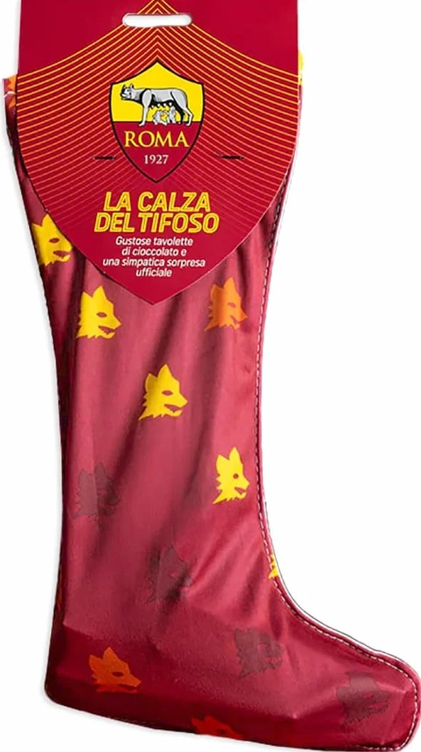 Calza Del Tifoso Roma Epifania 2025 140g con Cioccolato Senza Glutine e Sorpresa Ufficiale