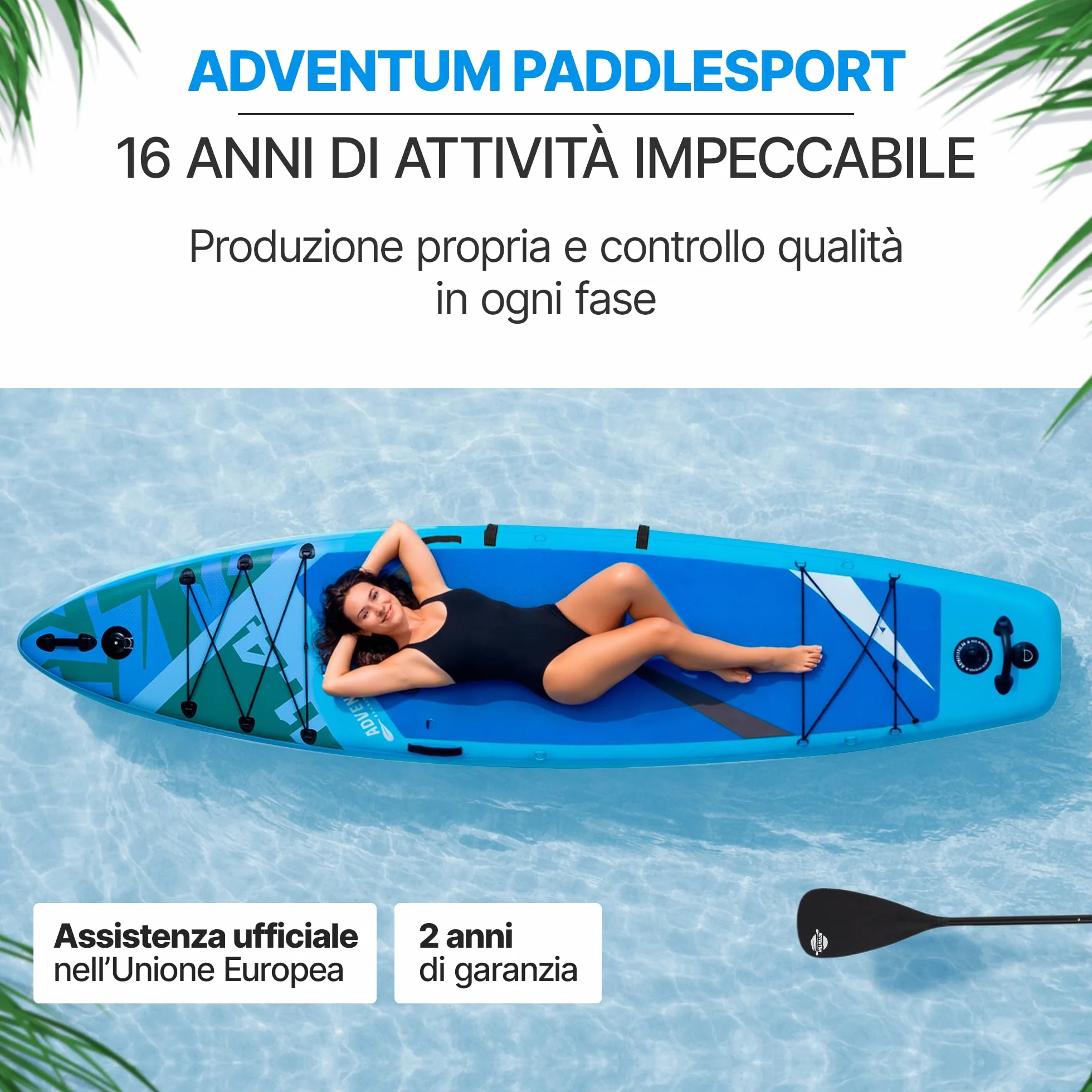 Tavola da SUP Gonfiabile Allround 329-384 cm – Portata Fino a 230-270 kg, Ultra Stabile e Manovrabile – Supporto Action Camera – Ideale per Tutti, Famiglie, Amici, Cane, Relax, Yoga e Touring