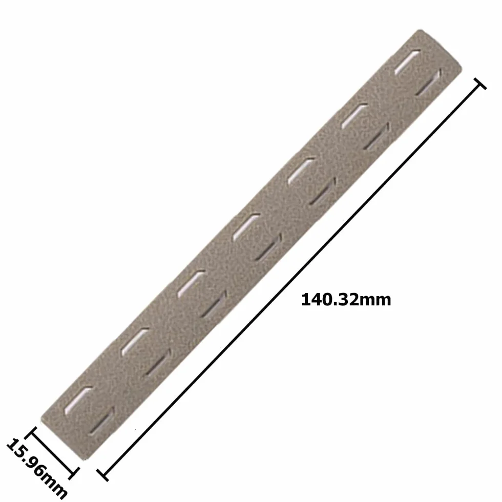 Tactical Rubber Mlok Keymod Rail Panel Kit 5PCS Heat Resistant Handguard Cover Abbronzatura