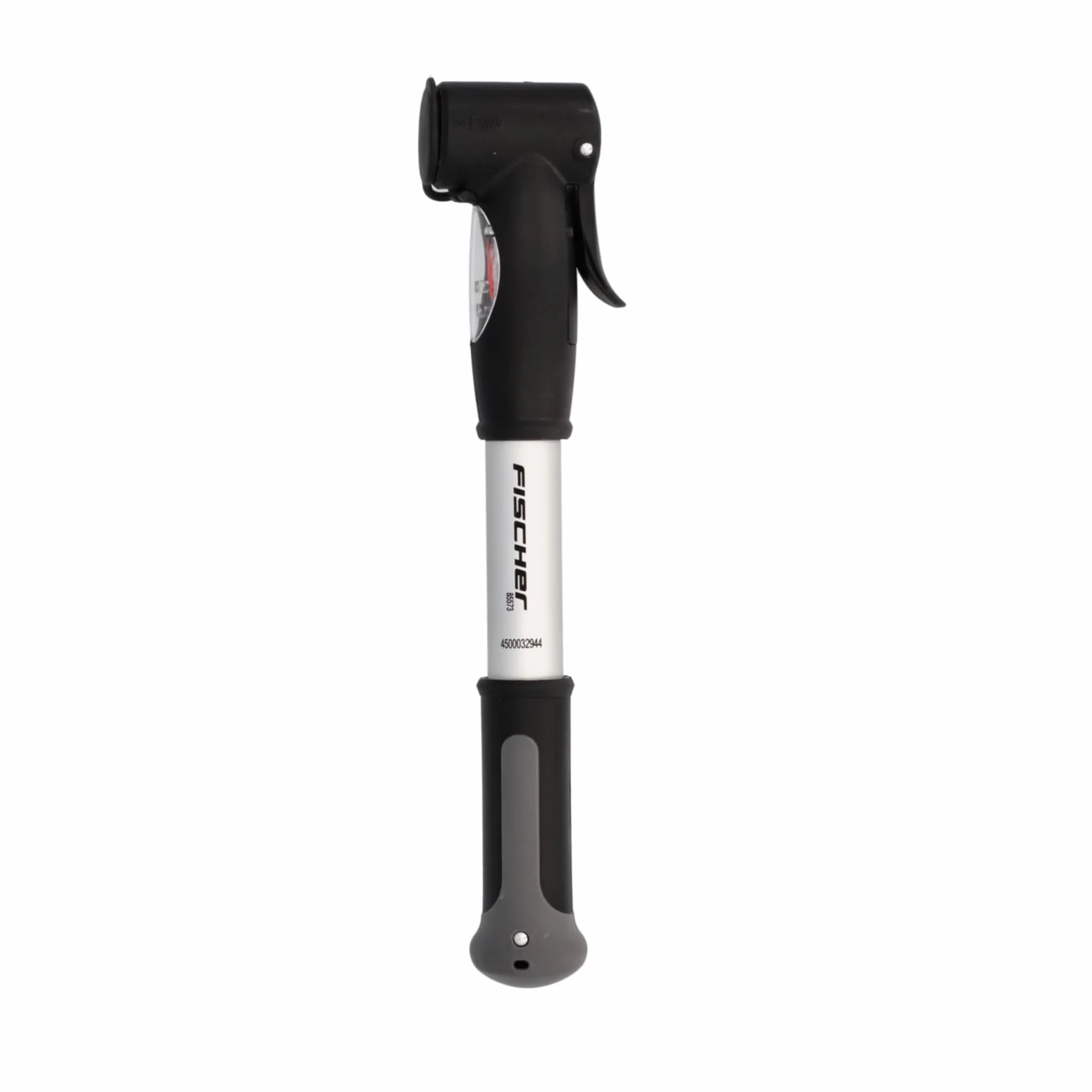 Fischer Mini-Pompa Alluminio Doppia Corsa Treppiedi Argento 85573