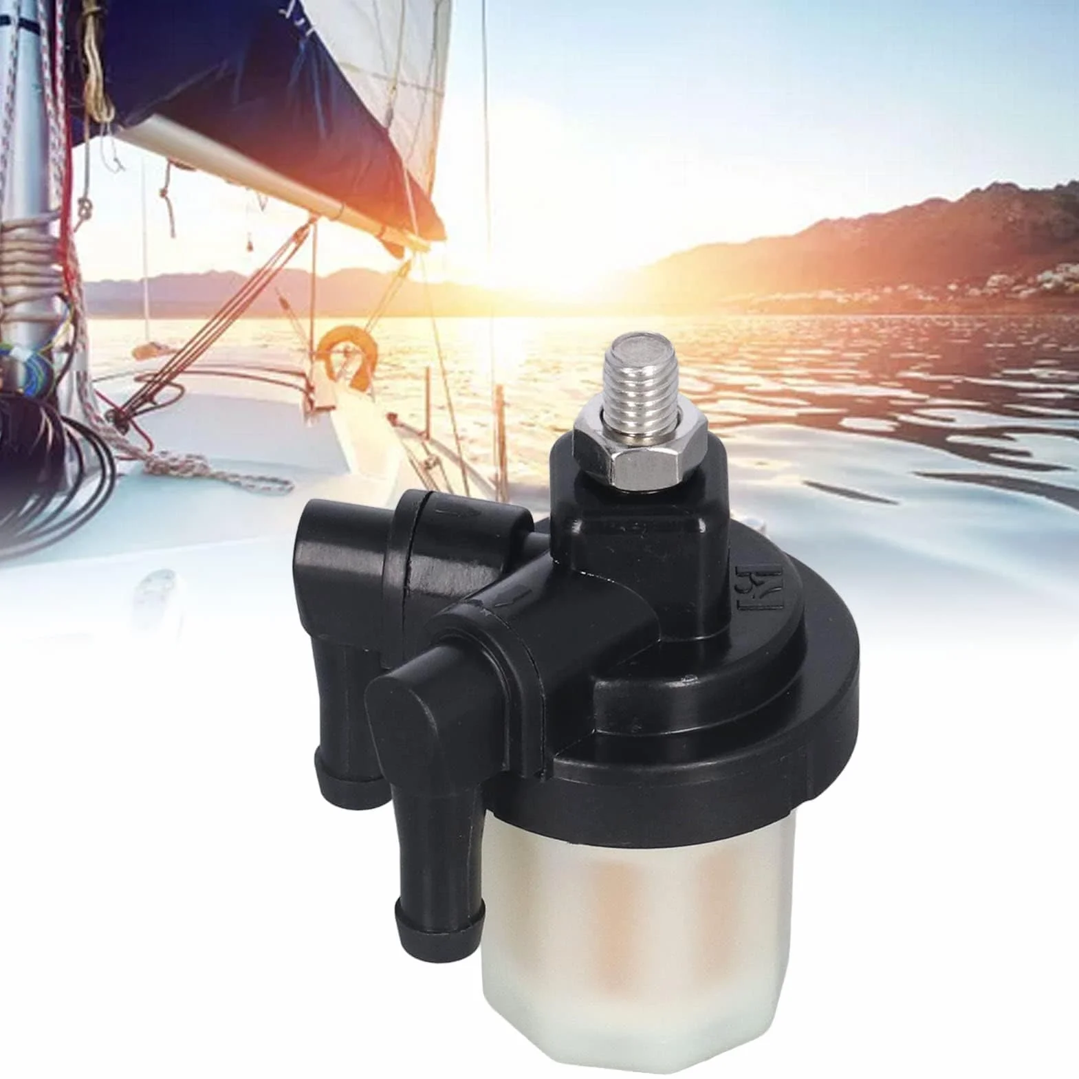 HERCHR Filtro Carburante Separatore Acqua Kit Completo Motore Fuoribordo Marina