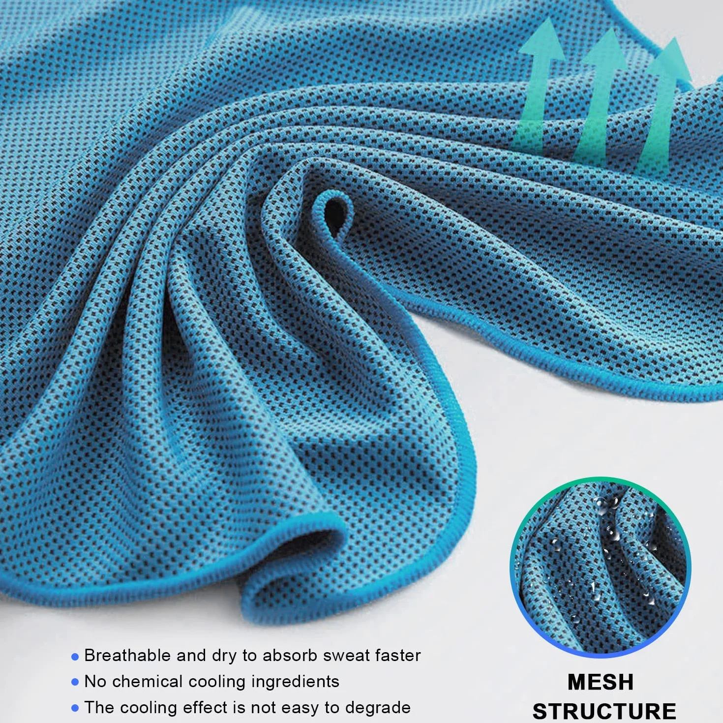 Asciugamano Rinfrescante Microfibra Telo Raffreddamento Palestra Salvietta Refrigerante Sportivo Cooling Towel