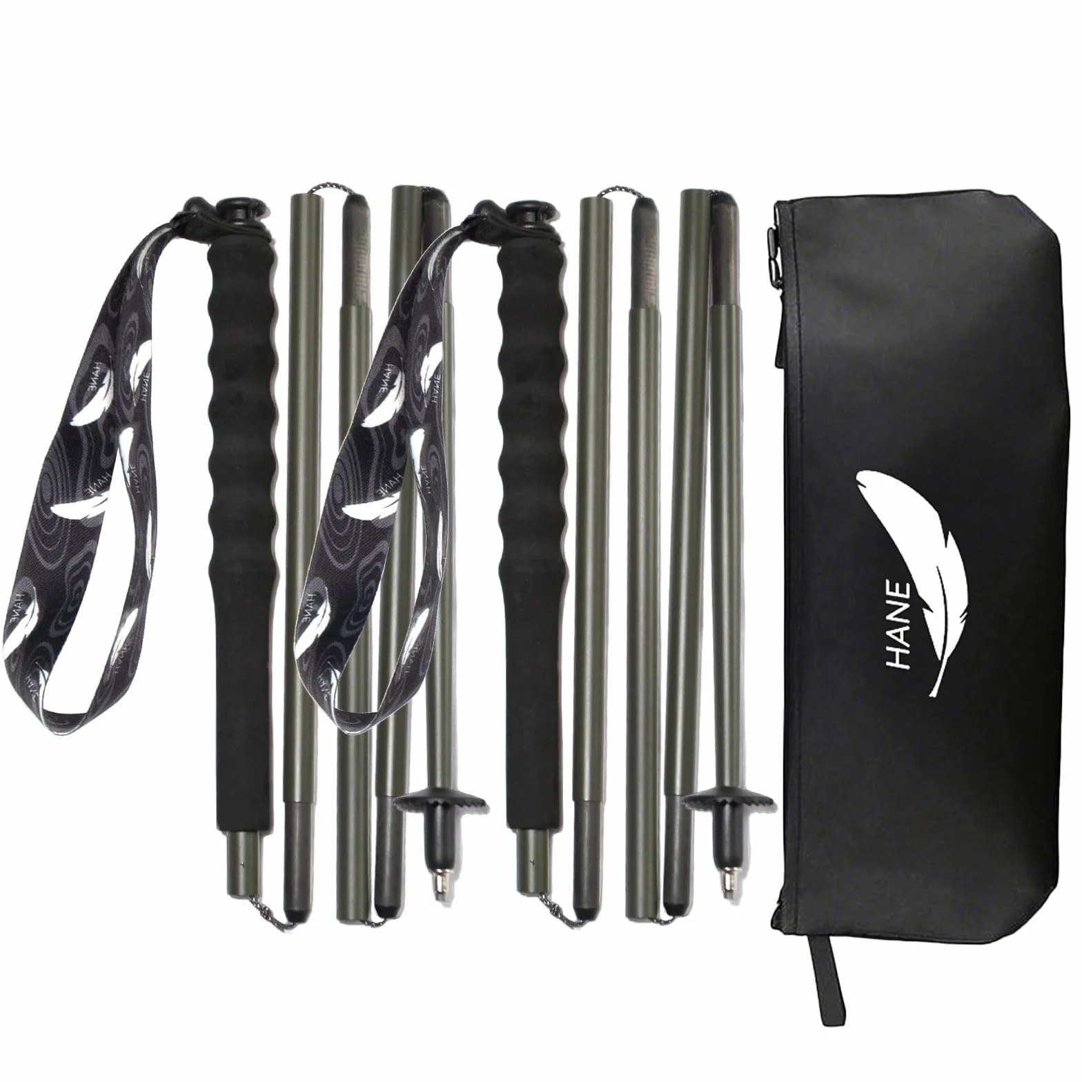 Bastoncini da Trekking in Fibra di Carbonio KEALING Set di 2 Pieghevoli Ultraleggeri con Impugnatura Ergonomica