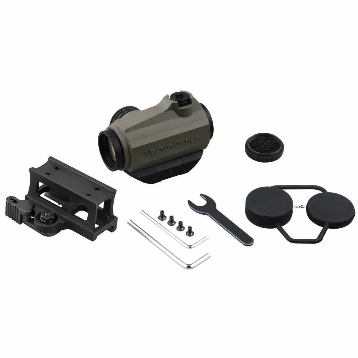 Vector Optics Maverick-III 1x22 SOP Red Dot Visiera Dark Earth Rubber Cover