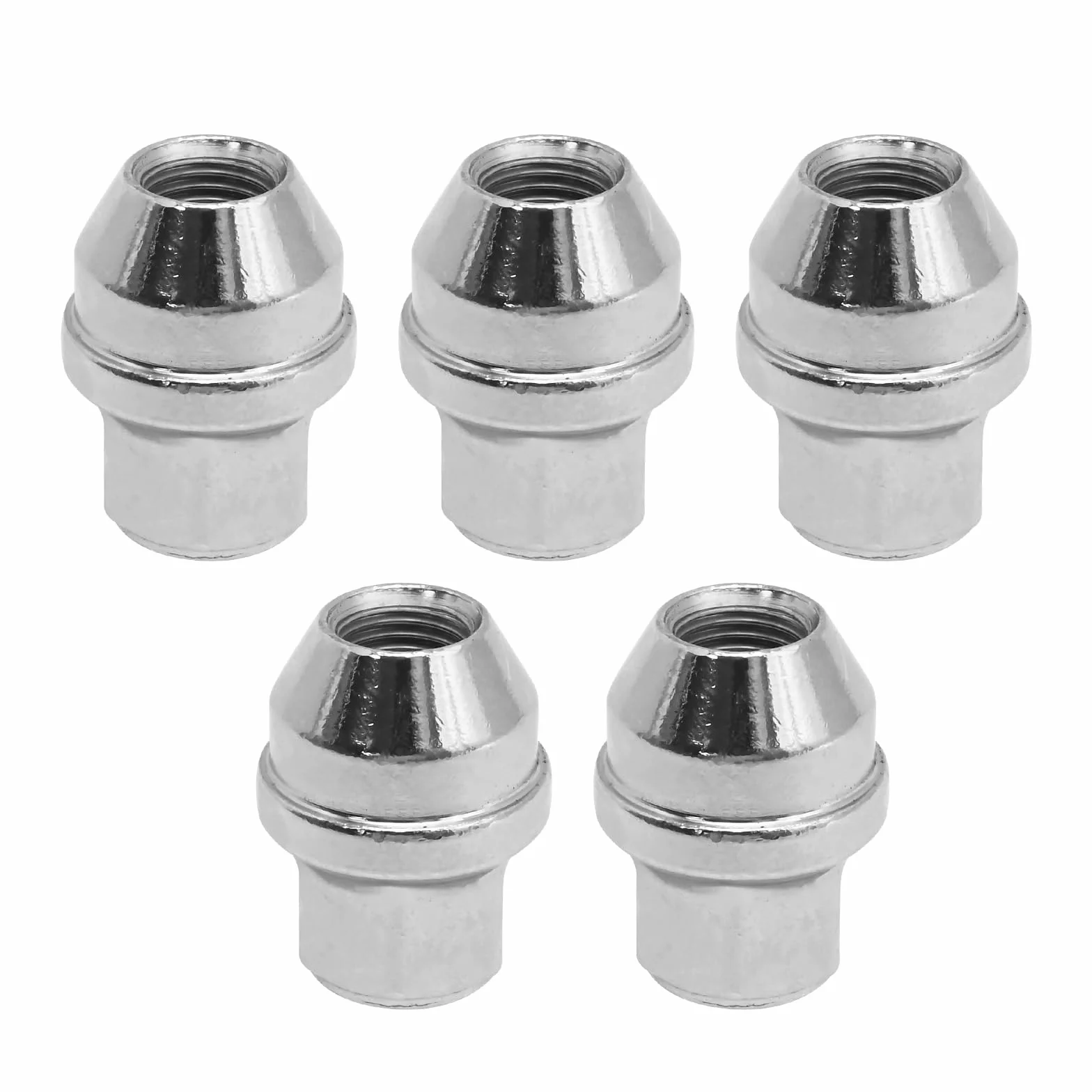 Set di 5 dadi per ruote M14 x 1,5 mm ACPA1012KXA con tappo in acciaio inox di ricambio per Ford Transit Mk8 Transit Tourneo Custom Replace 5196786