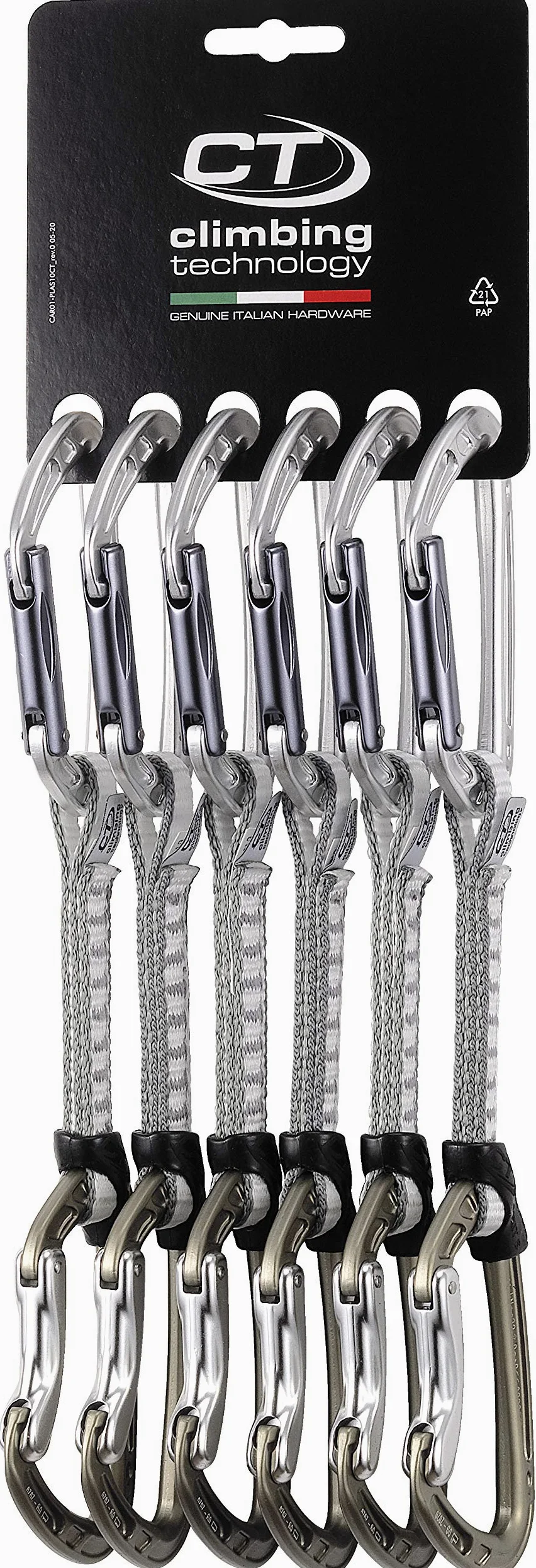 Climbing Technology 2E687FLC0RCTXXP Aerial PRO Set DY HC Rinvio, Confezione da 6 Pezzi, Argento/Marrone