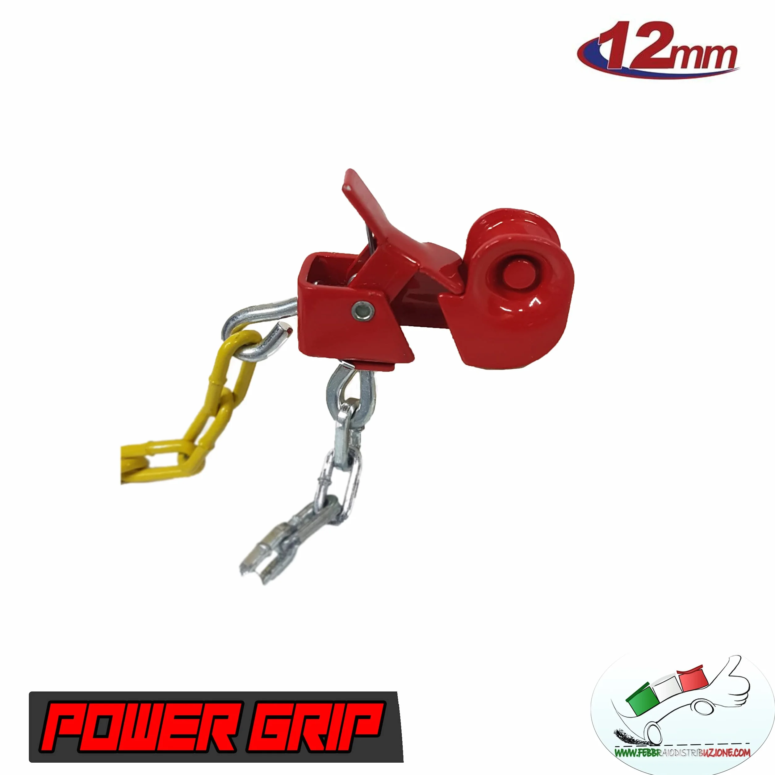 POWER GRIP Catene da Neve 12mm Omologate TÜV GS Gruppo 140 Lega di Acciaio con Tensore Auto-bloccante
