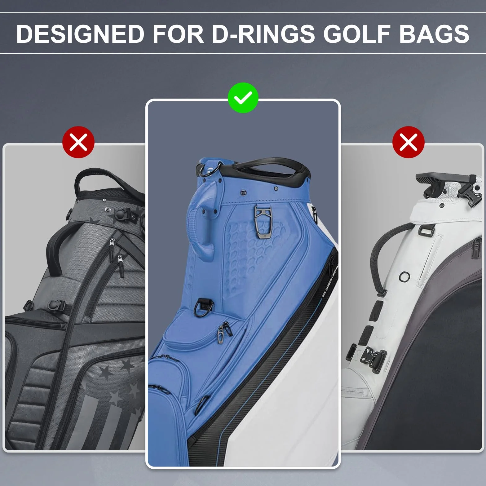 Borsa da golf imbottita tracolla singola regolabile universale